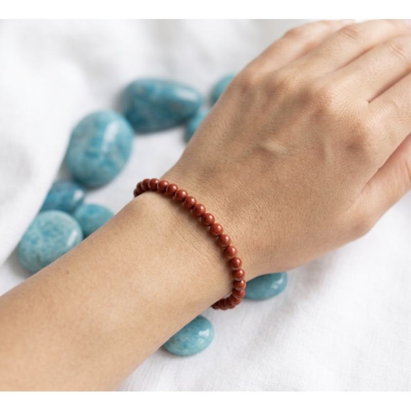 Pulsera Jaspe Rojo 4 mm