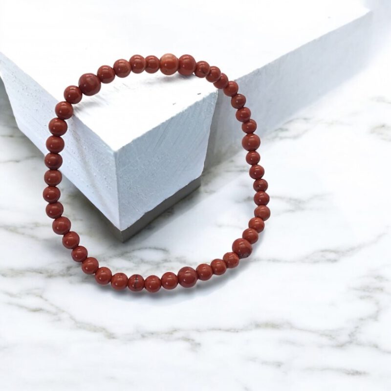 Pulsera Jaspe Rojo 4 mm