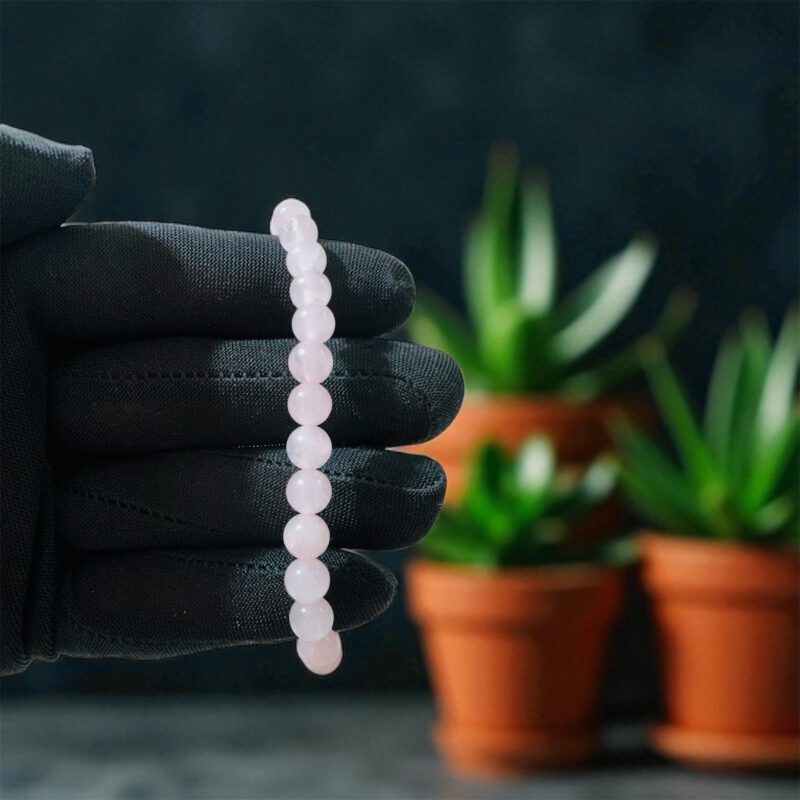 Pulsera Cuarzo Rosa 6 mm