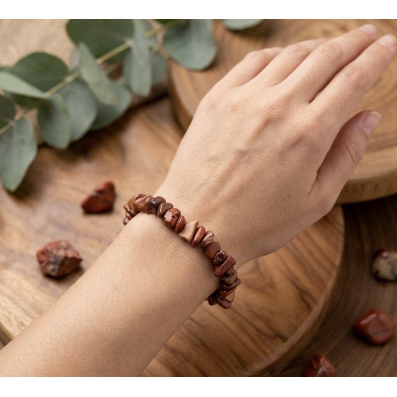 Pulsera Jaspe Rojo Chip