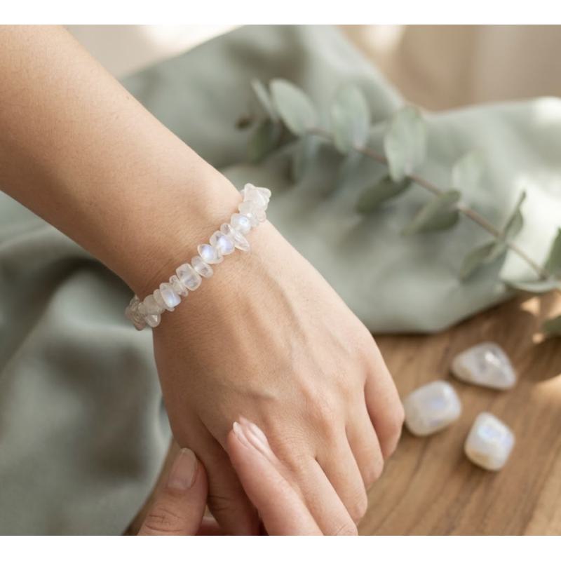 Pulsera Piedra Luna Adularia Chip