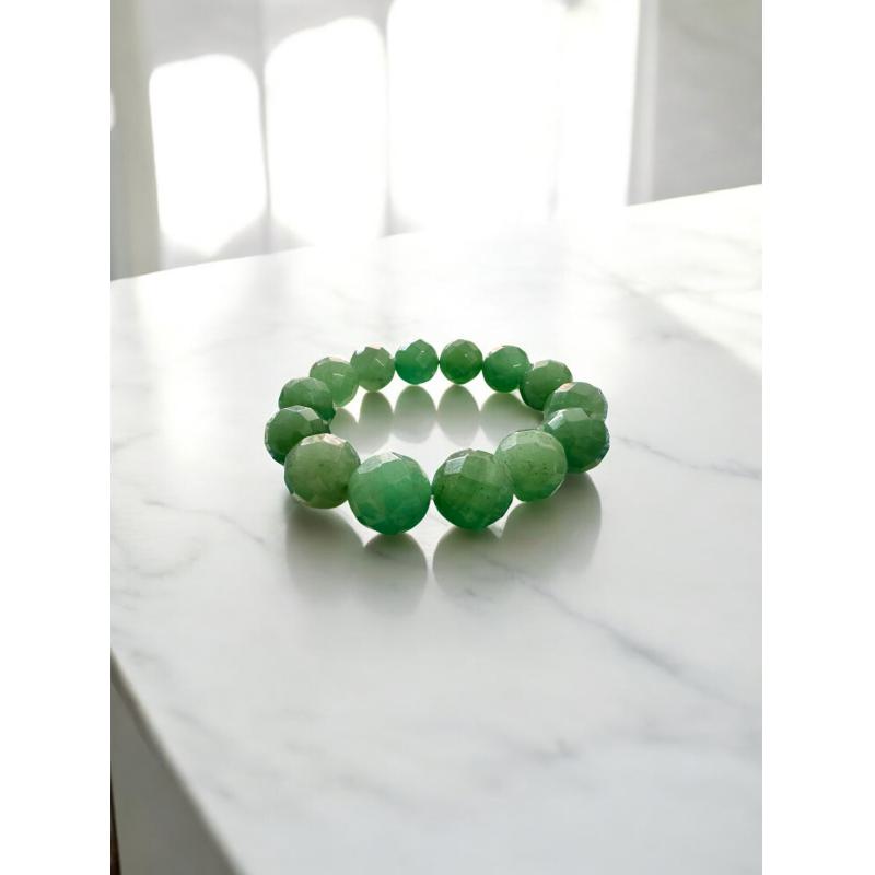 Pulsera Aventurina 12 mm facetada premium