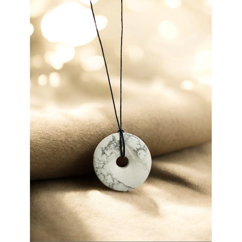 Colgante Piedra Pi Howlita Blanca