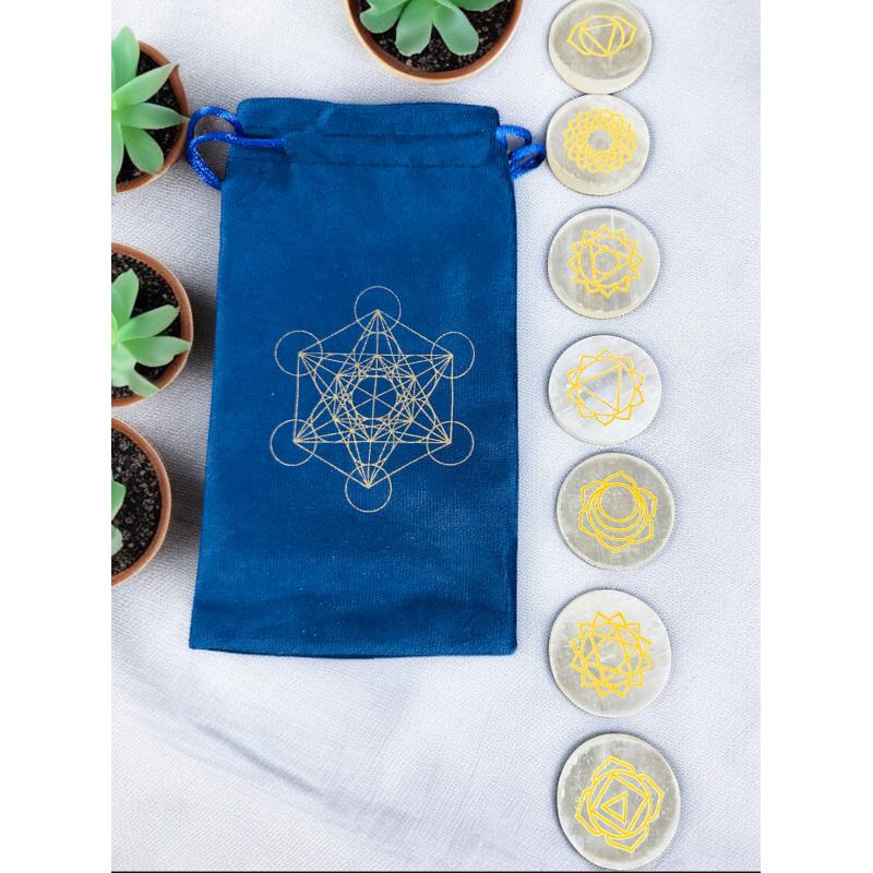 Set Cantos Rodados Selenitas Chakras