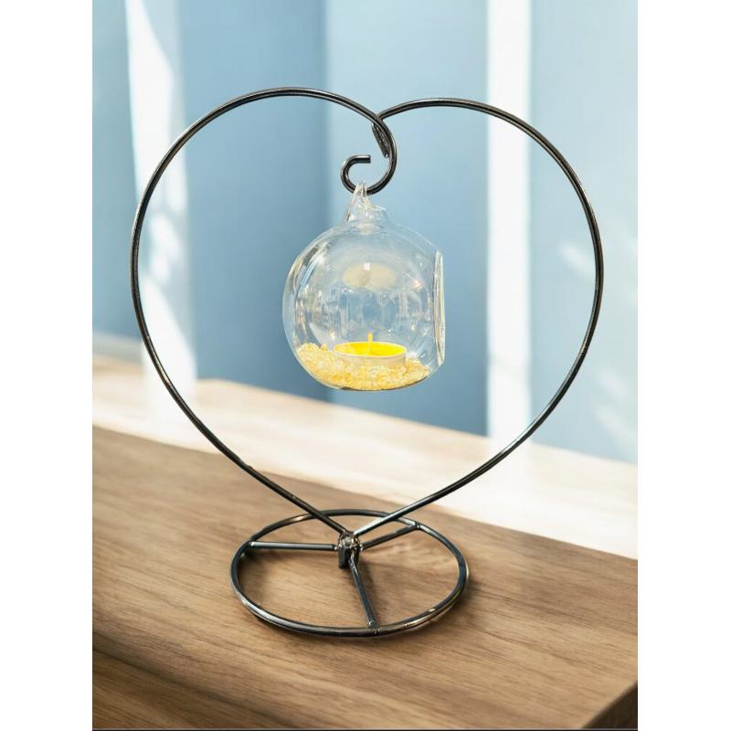 Portavelas corazón Citrino