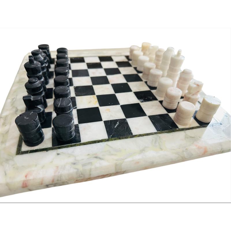 Ajedrez de Ónix Blanco y Ónix Negro