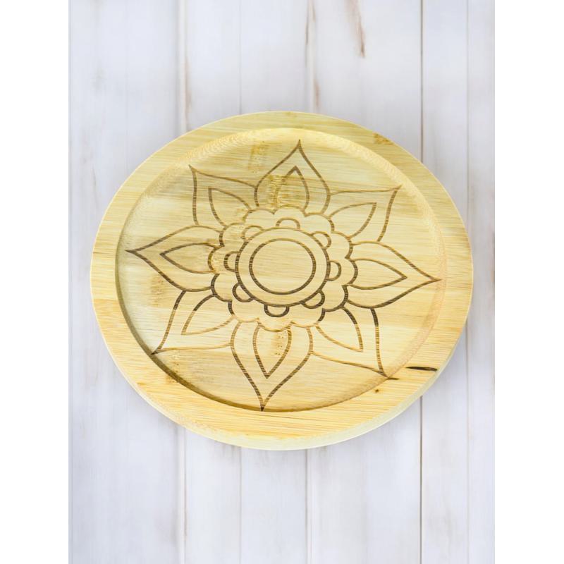 Bandeja Bambú con Mandala