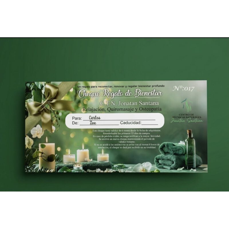 Cheques Regalos de Nuestros Servicios