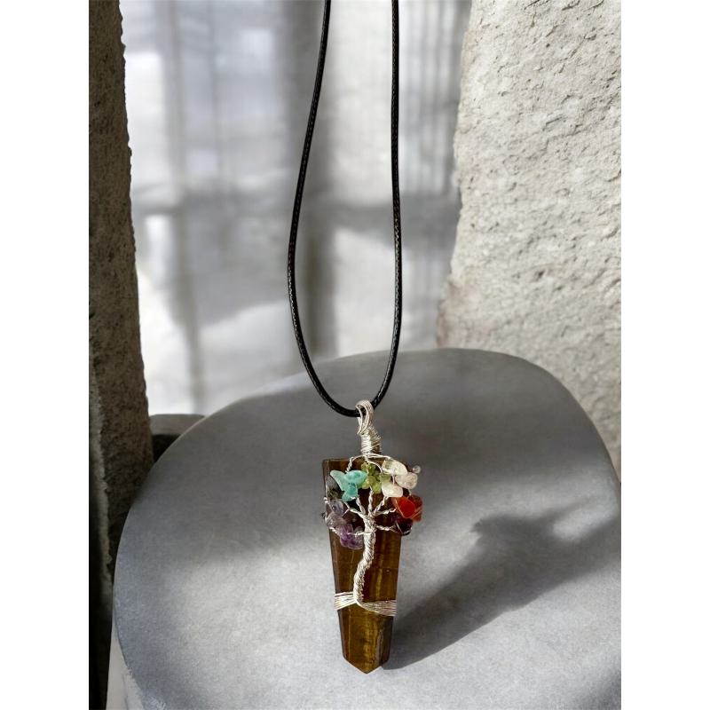 Colgante Ojo de Tigre y Arbol de la Vida