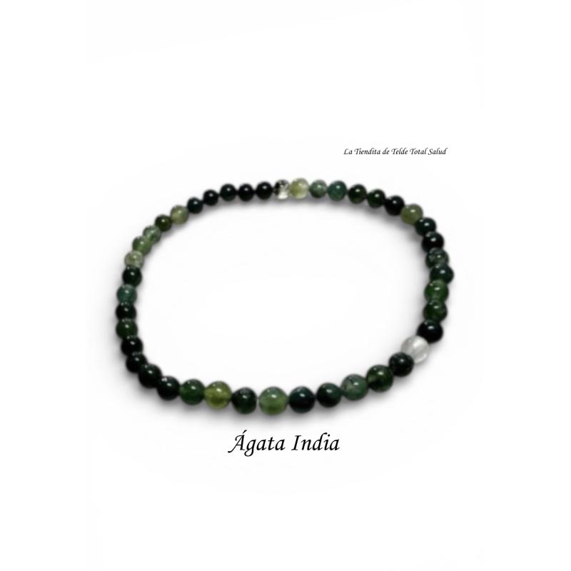 Pulsera Ágata de la India 4 mm