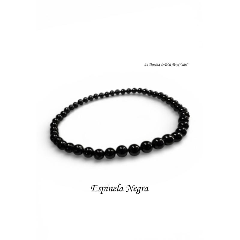 Pulsera 4 mm Espinela Negra