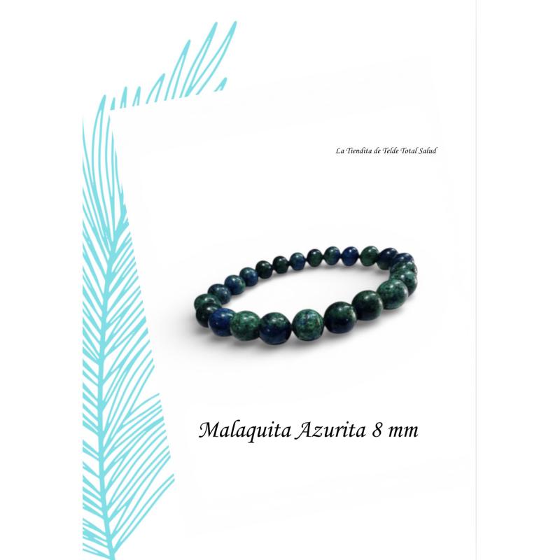 Pulsera 8 mm Malaquita Azurita