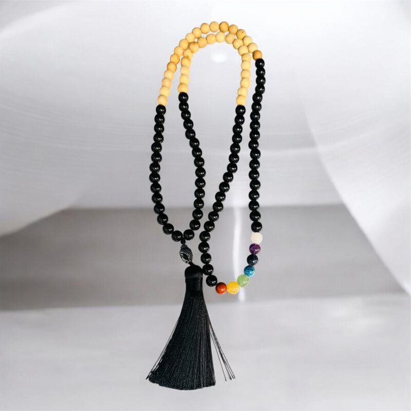 Japa Mala Obsidiana y 7 Minerales