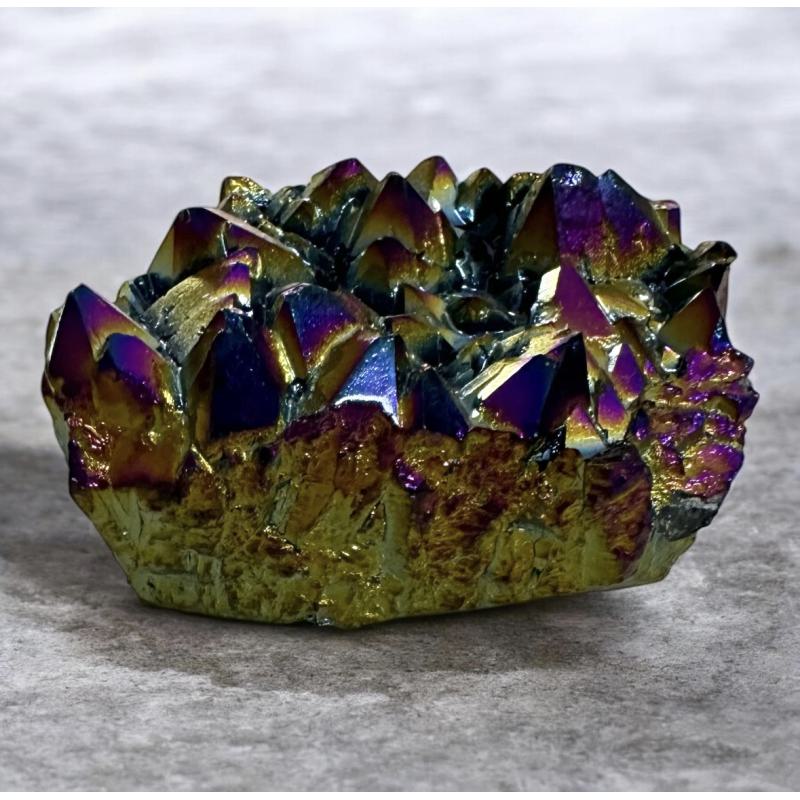 Drusa de Cuarzo Aura Titanio