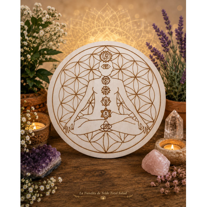 Parrilla de Chakras de Madera