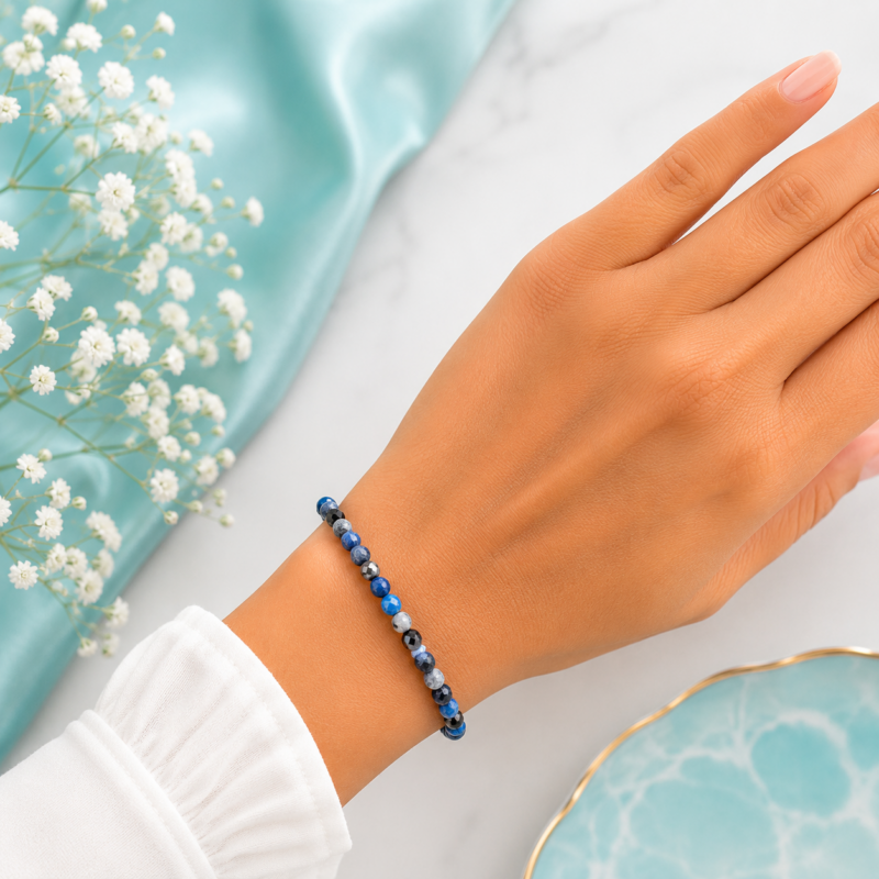 Pulsera Sodalita facetada 3 mm