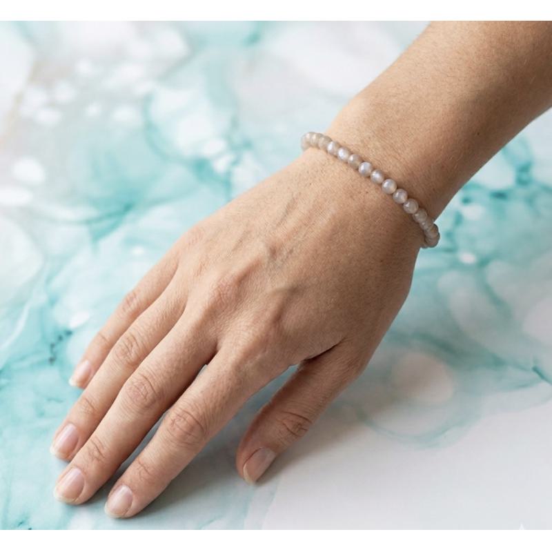 Pulsera Adularia Melocotón 4 mm