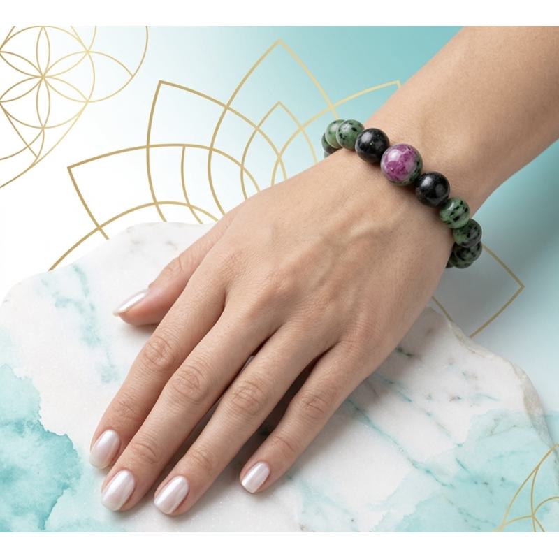 Pulsera Rubí Zoisita 10 mm