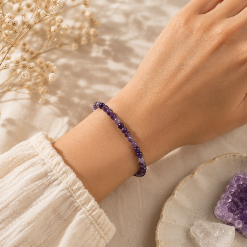 Pulsera Amatista Chevron