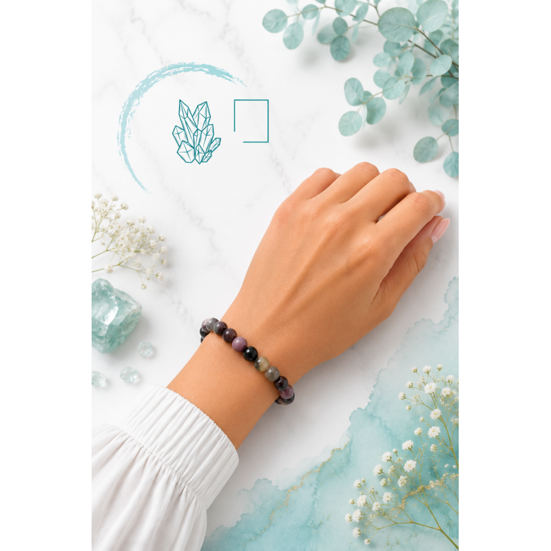 Pulsera Turmalina Colores Variados