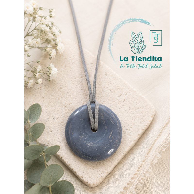 Colgante ágata Azul Piedra Pi