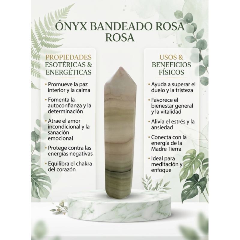 Punta de Ónix Bandeado Rosa