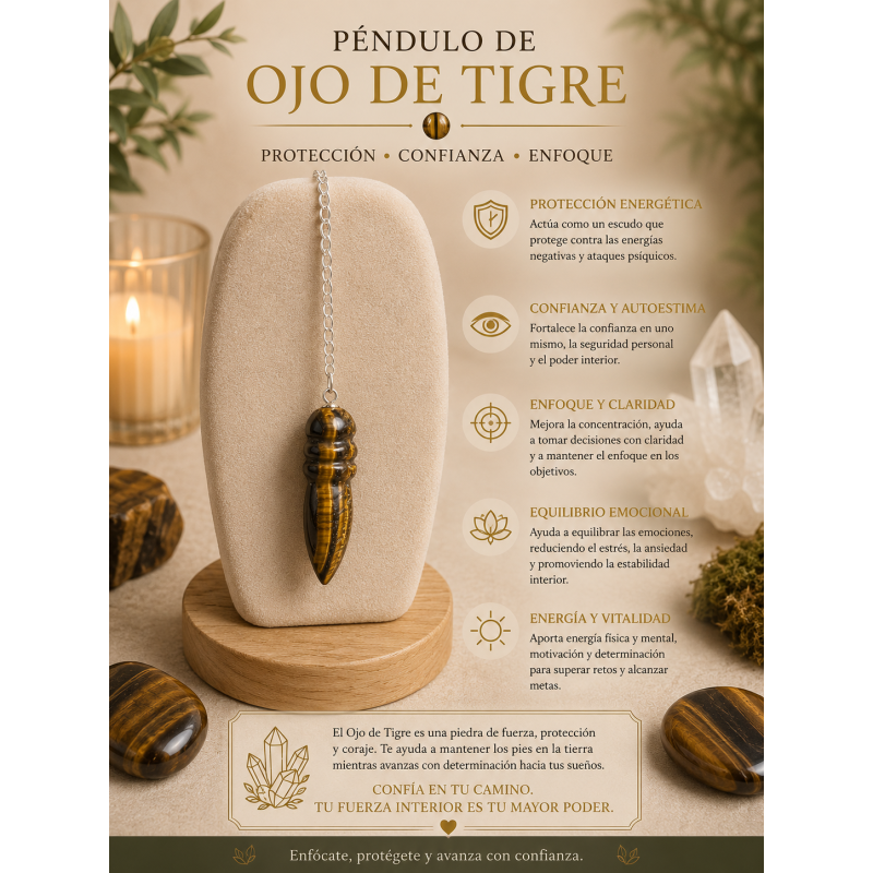 Péndulo Egipcio de Ojo de Tigre