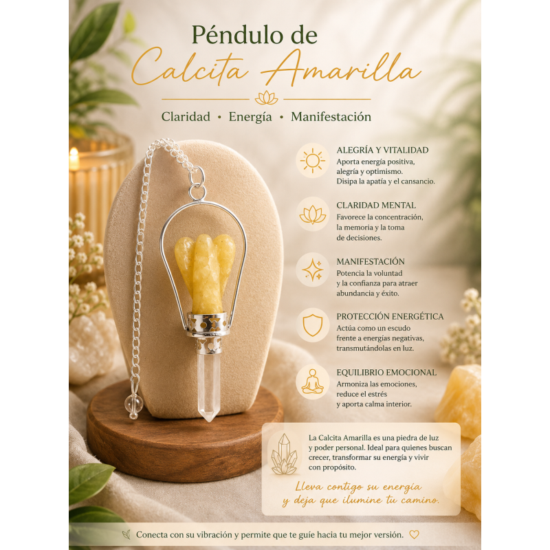 Péndulo de Calcita Amarilla