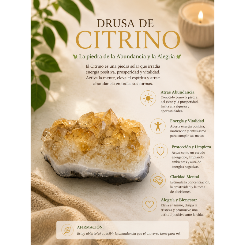Drusa De Citrino en Bruto