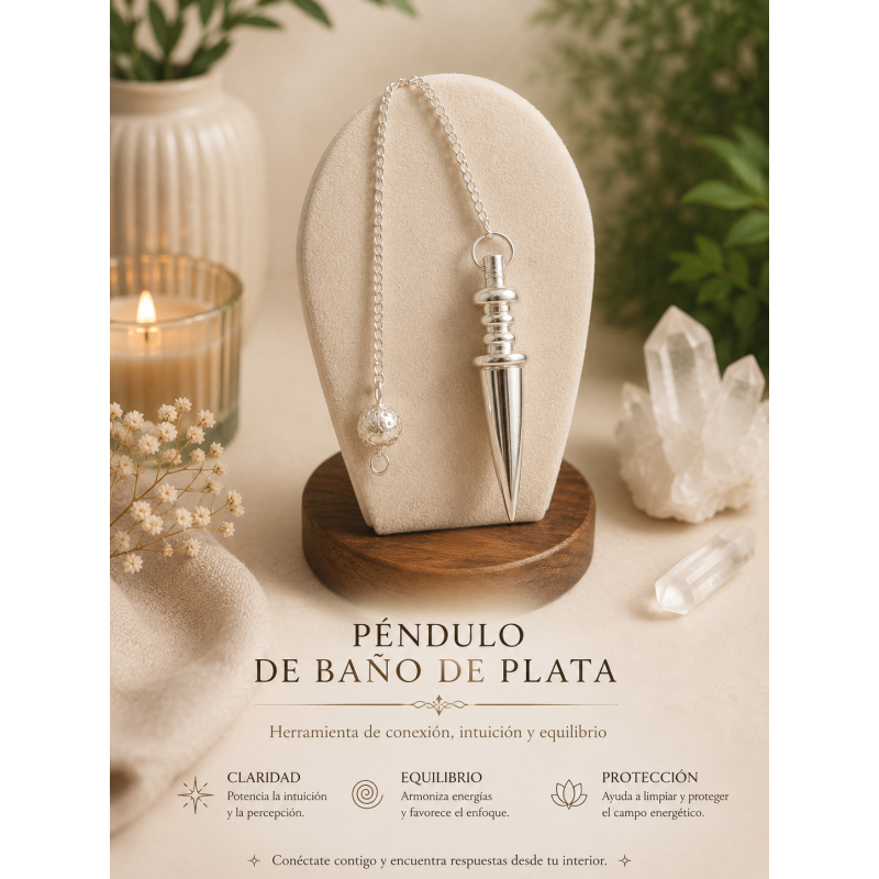 Péndulo cónico en baño de plata