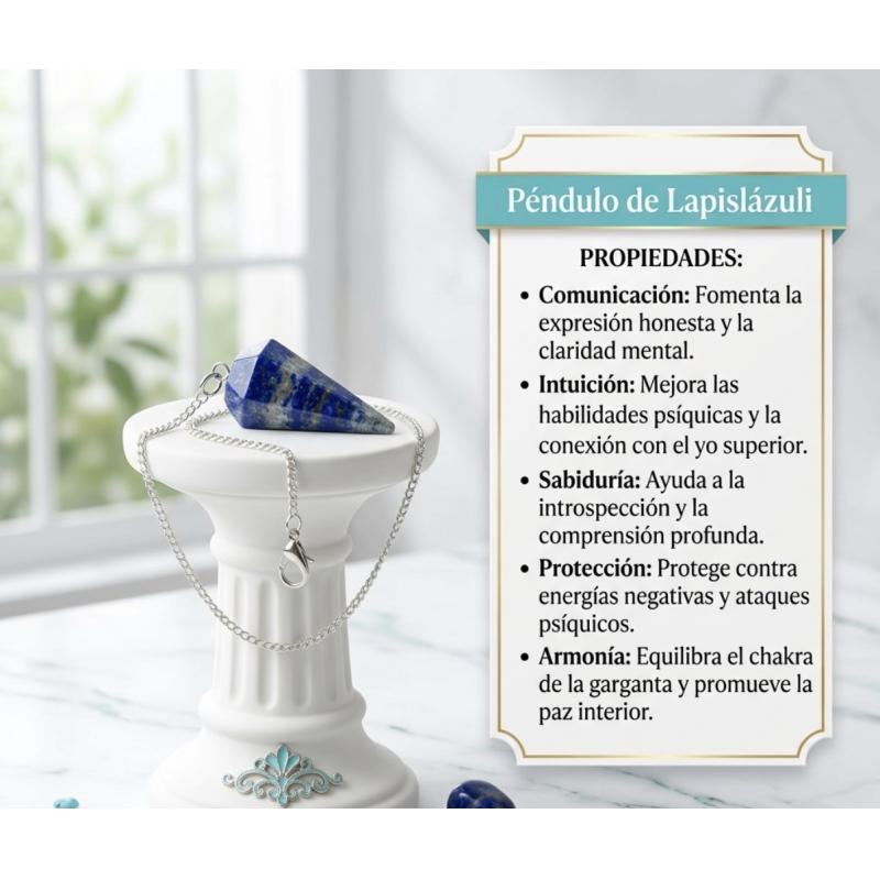 Péndulo Lapislázuli facetado