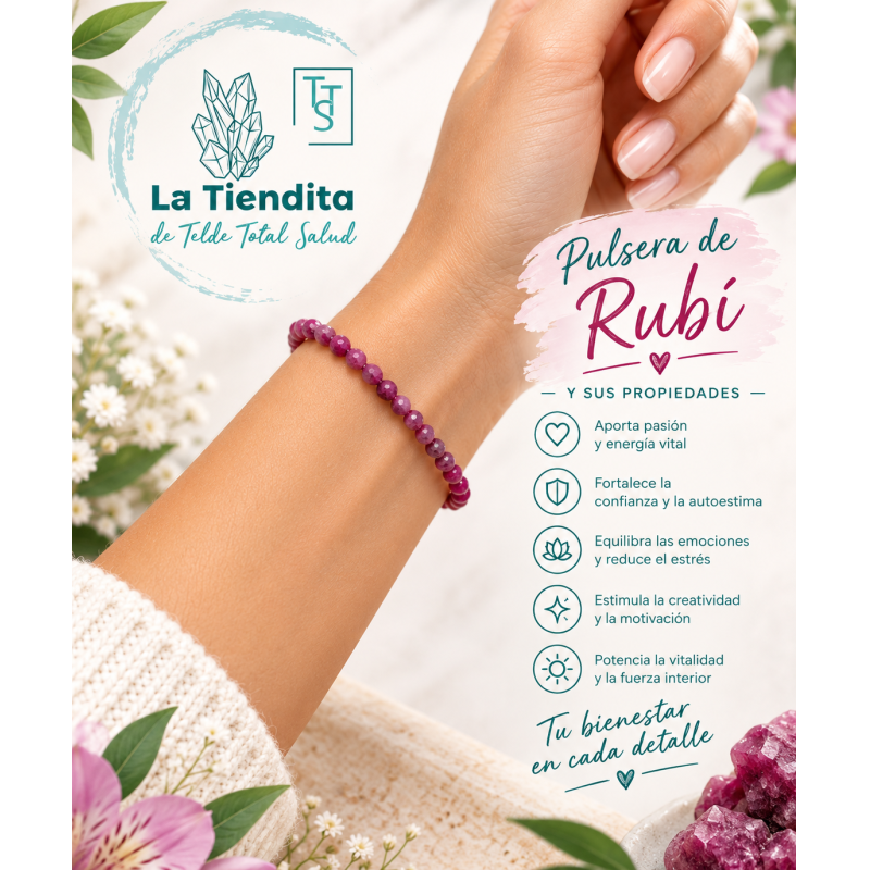 Pulsera Rubí facetada
