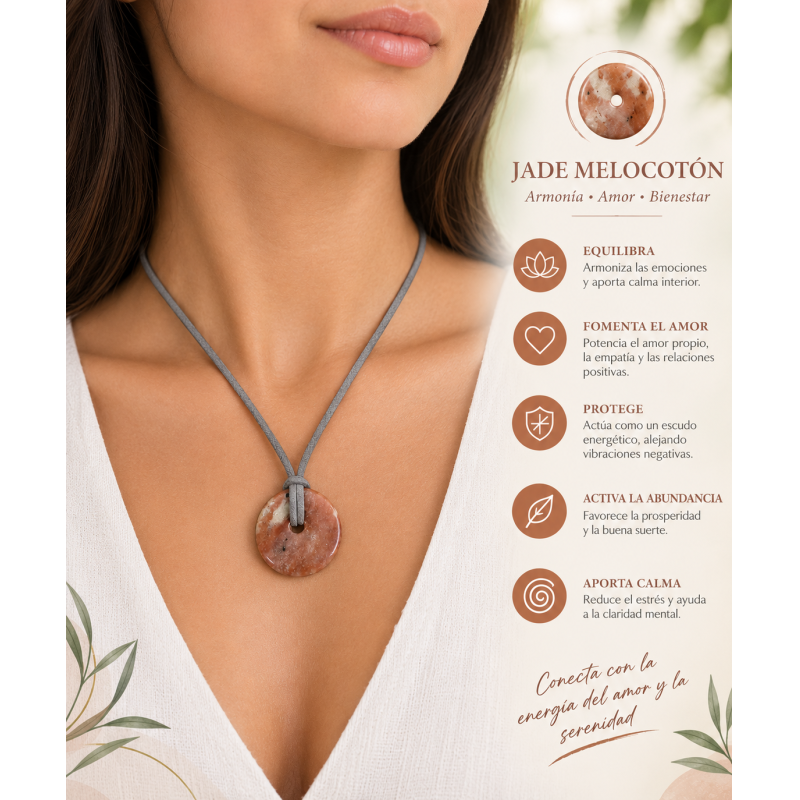 Colgante Jade Melocotón