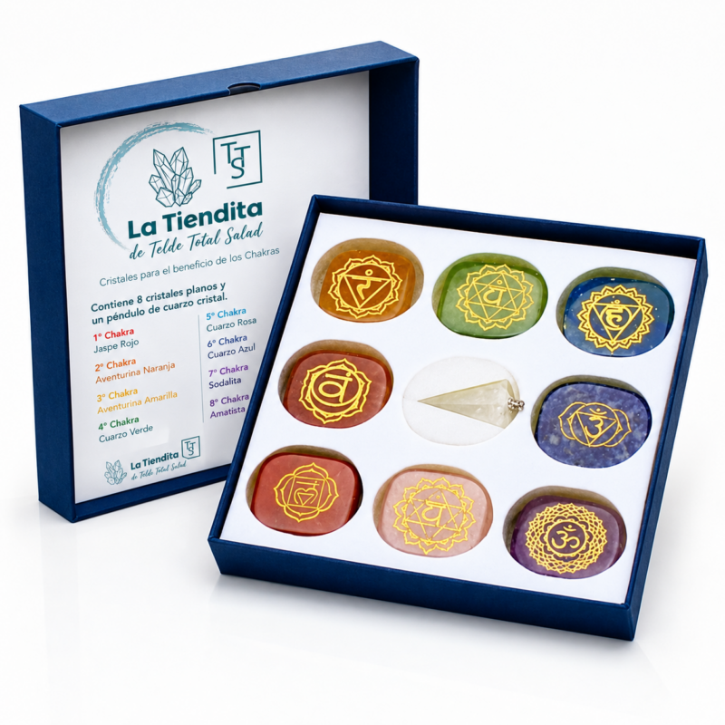 Set de Lujo  8 Chakras y Péndulo