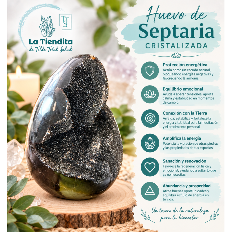 Nódulo o Huevo de Septaria Cristalizada