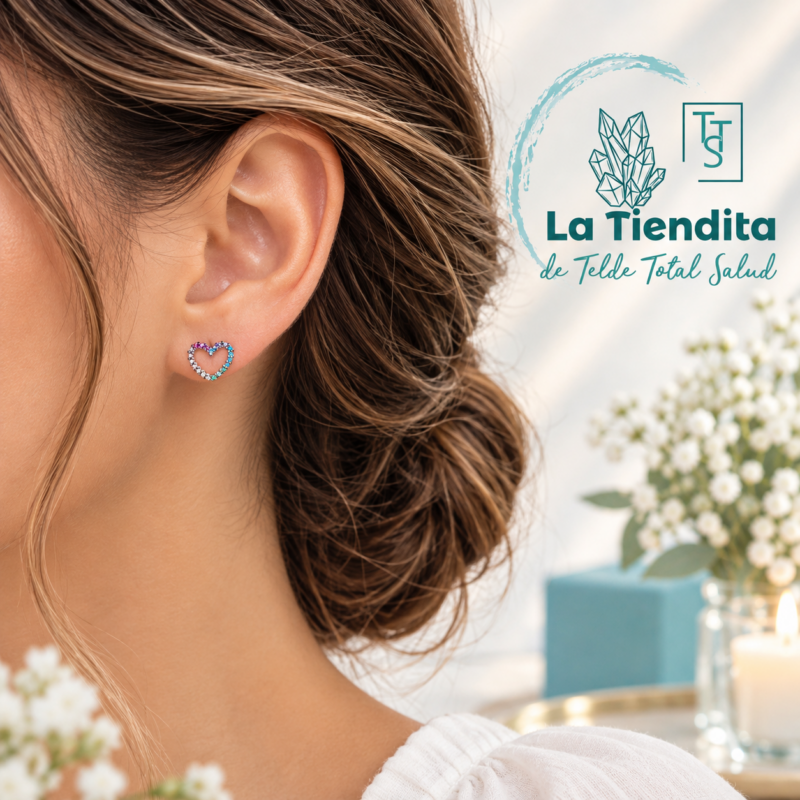 Pendientes corazón plata