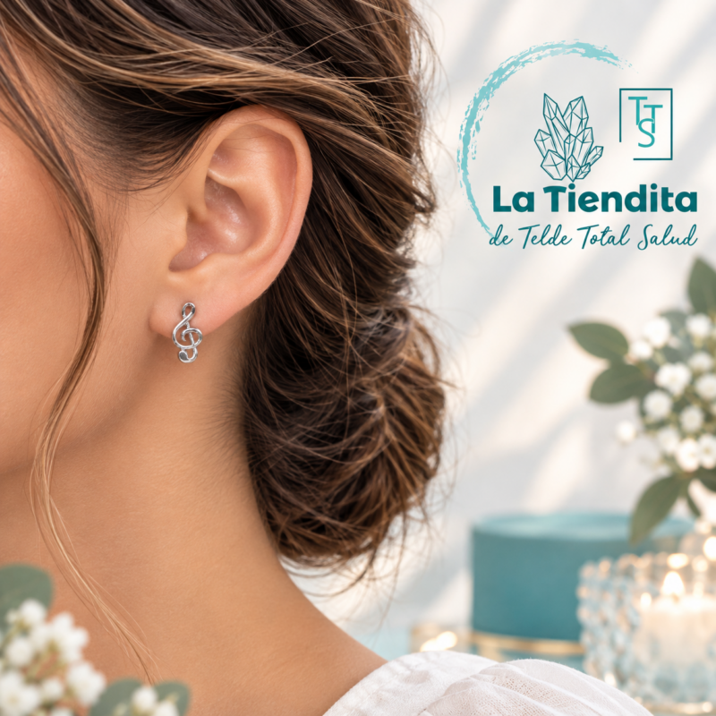 Pendientes Música Plata