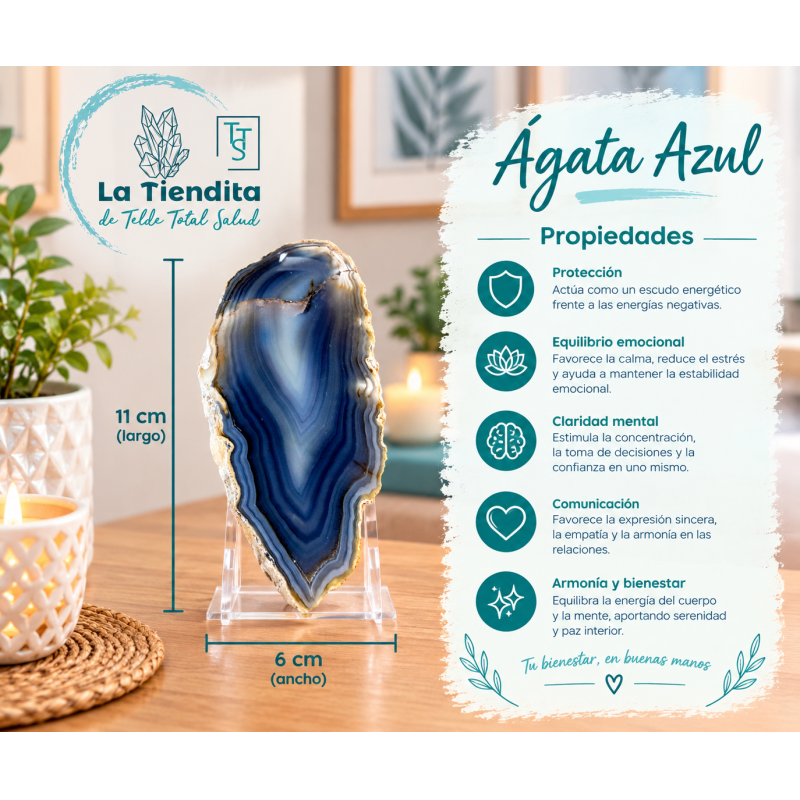 Placa de Ágata Azul Extra 3