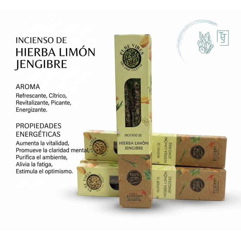 Incienso Pure Vibes Hierba Limón-Jengibre