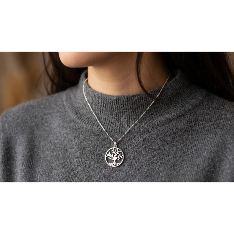 Colgante arbol vida Plata