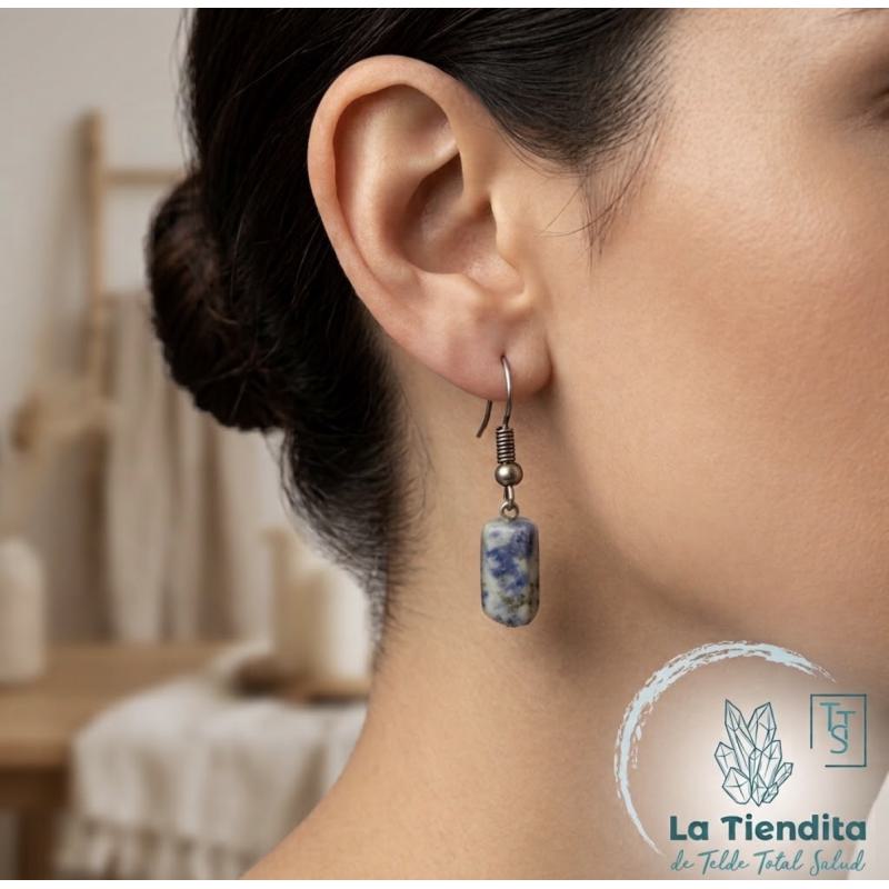 Pendientes Sodalita Baño Plata