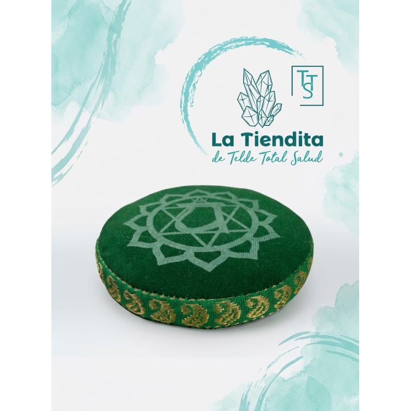 Cojín Verde cuenco tibetano