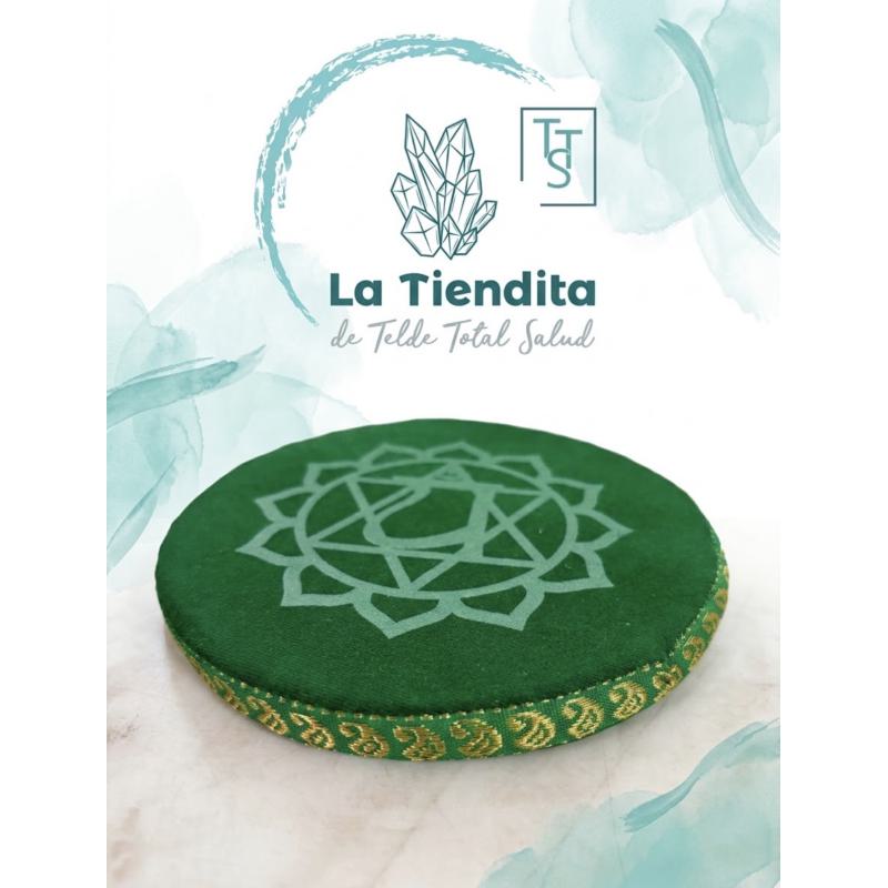 Cojin Verde cuenco tibetano